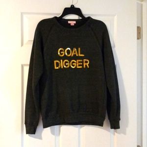 Bow and Drape New York mint Goal Digger sweatshirt size medium